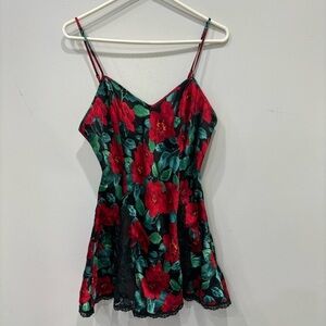 Vintage Victoria’s Secret Gold Label Slip Gown Dress Lace Floral Size Medium